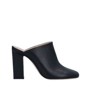 WANDLER woman's black leather Mules heels clogs size 38.5